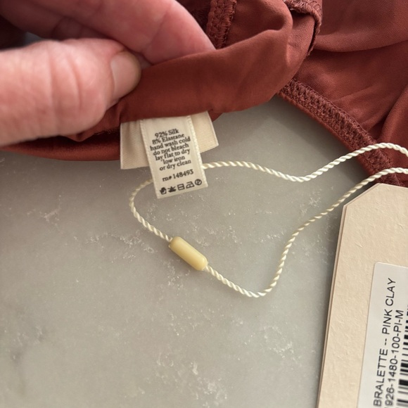 DOEN Alita Bralette Bra in Pink Clay Silk - XS or M - NWT - Picture 4 of 4